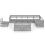 Muebles de jardín 10 piezas gris madera de pino maciza en Conjuntos de jardín | Comprar online en Foru.es