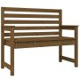 Banco de jardín madera maciza pino marrón miel 109x48x91,5 cm de vidaXL, Bancos de jardín - Ref: Foro24-824063, Precio: 76,50...