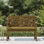 Banco de jardín madera maciza pino marrón miel 109x48x91,5 cm de vidaXL, Bancos de jardín - Ref: Foro24-824063, Precio: 76,50...