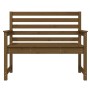 Banco de jardín madera maciza pino marrón miel 109x48x91,5 cm de vidaXL, Bancos de jardín - Ref: Foro24-824063, Precio: 76,50...