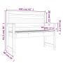 Banco de jardín madera maciza pino marrón miel 109x48x91,5 cm de vidaXL, Bancos de jardín - Ref: Foro24-824063, Precio: 76,50...