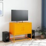 Mueble para TV de acero amarillo mostaza 68,5x39x60,5 cm en Muebles TV | Comprar online en Foru.es
