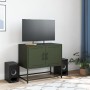 Mueble para TV de acero verde oliva 68,5x39x60,5 cm en Muebles TV | Comprar online en Foru.es