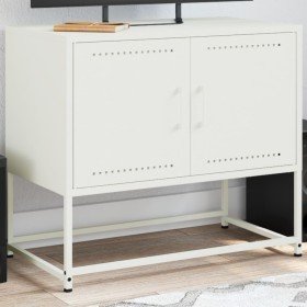Mueble para TV de acero blanco 68,5x39x60,5 cm en Muebles TV | Comprar online en Foru.es