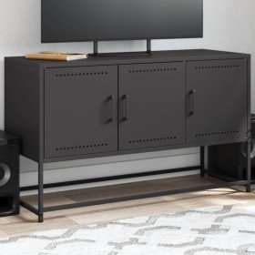 Mueble para TV de acero negro 100,5x39x60,5 cm en Muebles TV | Comprar online en Foru.es
