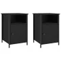 Mesitas de noche 2 uds madera contrachapada negro 40x42x60 cm de vidaXL, Mesitas de noche - Ref: Foro24-825914, Precio: 81,28...
