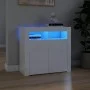 Aparador con luces LED blanco brillante 80x35x75 cm de vidaXL, Aparadores - Ref: Foro24-804334, Precio: 102,83 €, Descuento: %