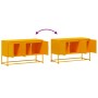 Mueble para TV de acero amarillo mostaza 100,5x39x60,5 cm en Muebles TV | Comprar online en Foru.es