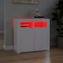 Aparador con luces LED blanco brillante 80x35x75 cm de vidaXL, Aparadores - Ref: Foro24-804334, Precio: 102,83 €, Descuento: %
