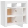 Aparador con luces LED blanco brillante 80x35x75 cm de vidaXL, Aparadores - Ref: Foro24-804334, Precio: 102,83 €, Descuento: %