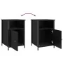 Mesitas de noche 2 uds madera contrachapada negro 40x42x60 cm de vidaXL, Mesitas de noche - Ref: Foro24-825914, Precio: 81,28...