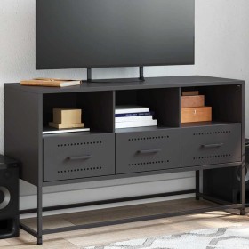 Mueble para TV de acero negro 100,5x39x60,5 cm en Muebles TV | Comprar online en Foru.es