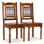 Sillas de comedor 2 uds madera maciza color miel clásico de vidaXL, Sillas de comedor - Ref: Foro24-245644, Precio: 265,58 €,...