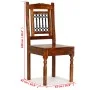 Sillas de comedor 2 uds madera maciza color miel clásico de vidaXL, Sillas de comedor - Ref: Foro24-245644, Precio: 225,93 €,...