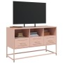 Mueble para TV de acero rosa 100,5x39x60,5 cm en Muebles TV | Comprar online en Foru.es