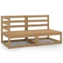 Muebles de jardín 2 piezas marrón miel madera maciza de pino de vidaXL, Conjuntos de jardín - Ref: Foro24-805693, Precio: 146...