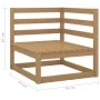 Muebles de jardín 2 piezas marrón miel madera maciza de pino de vidaXL, Conjuntos de jardín - Ref: Foro24-805693, Precio: 146...