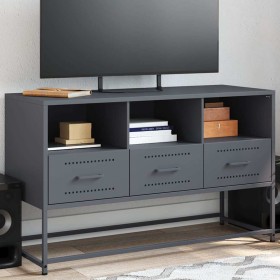 Mueble para TV de acero gris antracita 100,5x39x60,5 cm en Muebles TV | Comprar online en Foru.es
