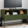 Mueble para TV de acero verde oliva 100,5x39x60,5 cm en Muebles TV | Comprar online en Foru.es