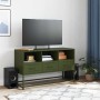 Mueble para TV de acero verde oliva 100,5x39x60,5 cm en Muebles TV | Comprar online en Foru.es