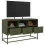 Mueble para TV de acero verde oliva 100,5x39x60,5 cm en Muebles TV | Comprar online en Foru.es