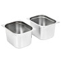 Bandejas Gastronorm 2 unidades GN 1/2 200 mm acero inoxidable de vidaXL, Cubetas para mesas de vapor - Ref: Foro24-50890, Pre...