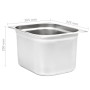 Bandejas Gastronorm 2 unidades GN 1/2 200 mm acero inoxidable de vidaXL, Cubetas para mesas de vapor - Ref: Foro24-50890, Pre...