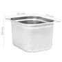 Bandejas Gastronorm 2 unidades GN 1/2 200 mm acero inoxidable de vidaXL, Cubetas para mesas de vapor - Ref: Foro24-50890, Pre...