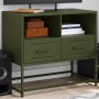 Mueble para TV de acero verde oliva 68x39x60,5 cm en Muebles TV | Comprar online en Foru.es