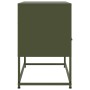 Mueble para TV de acero verde oliva 68x39x60,5 cm en Muebles TV | Comprar online en Foru.es