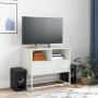 Mueble para TV de acero blanco 68x39x60,5 cm en Muebles TV | Comprar online en Foru.es