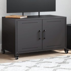 Mueble de TV acero negro 68x39x43,5 cm en Muebles TV | Comprar online en Foru.es