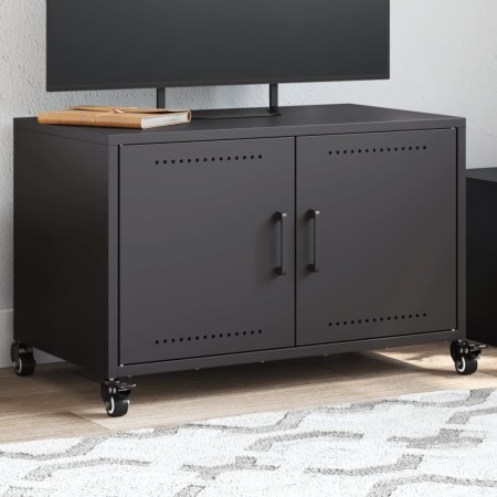 Mueble de TV acero negro 68x39x43,5 cm en Muebles TV | Comprar online en Foru.es