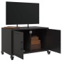Mueble de TV acero negro 68x39x43,5 cm en Muebles TV | Comprar online en Foru.es