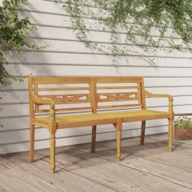 Banco Batavia madera maciza de teca 150 cm de vidaXL, Bancos de jardín - Ref: Foro24-319147, Precio: 225,19 €, Descuento: %