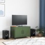 Mueble de TV de acero verde oliva 68x39x43,5 cm en Muebles TV | Comprar online en Foru.es