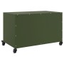 Mueble de TV de acero verde oliva 68x39x43,5 cm en Muebles TV | Comprar online en Foru.es