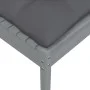 Garten Fußstütze massives Kiefernholz graues Kissen anthrazit von vidaXL, Modulare Sofas für den Außenbereich - Ref: Foro24-8...
