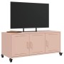 Mueble de TV acero rosa 100,5x39x43,5 cm en Muebles TV | Comprar online en Foru.es