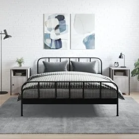Mesitas de noche 2 uds madera contrachapada gris 40x42x60 cm de vidaXL, Mesitas de noche - Ref: Foro24-825920, Precio: 73,74 ...