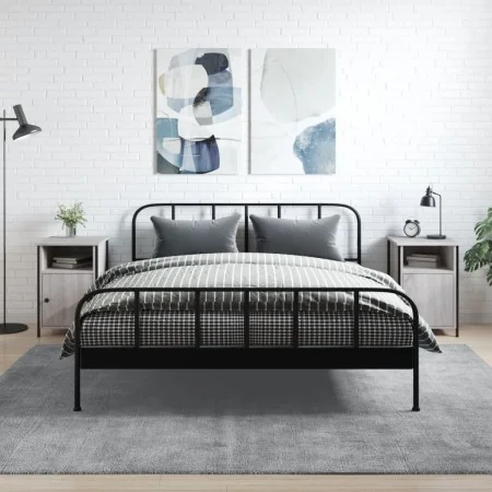 Mesitas de noche 2 uds madera contrachapada gris 40x42x60 cm de vidaXL, Mesitas de noche - Ref: Foro24-825920, Precio: 73,74 ...