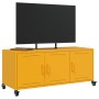 Mueble de TV de acero amarillo mostaza 100,5x39x43,5 cm en Muebles TV | Comprar online en Foru.es