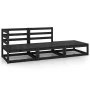 Juego de muebles de jardín 3 piezas negro madera maciza de pino de vidaXL, Conjuntos de jardín - Ref: Foro24-805704, Precio: ...