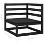 Juego de muebles de jardín 3 piezas negro madera maciza de pino de vidaXL, Conjuntos de jardín - Ref: Foro24-805704, Precio: ...