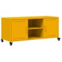Mueble de TV de acero amarillo mostaza 100,5x39x43,5 cm en Muebles TV | Comprar online en Foru.es