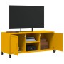 Mueble de TV de acero amarillo mostaza 100,5x39x43,5 cm en Muebles TV | Comprar online en Foru.es
