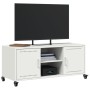 Mueble de TV acero blanco 100,5x39x43,5 cm en Muebles TV | Comprar online en Foru.es