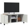 Mueble de TV acero blanco 100,5x39x43,5 cm en Muebles TV | Comprar online en Foru.es