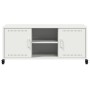 Mueble de TV acero blanco 100,5x39x43,5 cm en Muebles TV | Comprar online en Foru.es