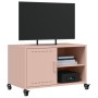 Mueble de TV acero rosa 68x39x43,5 cm en Muebles TV | Comprar online en Foru.es